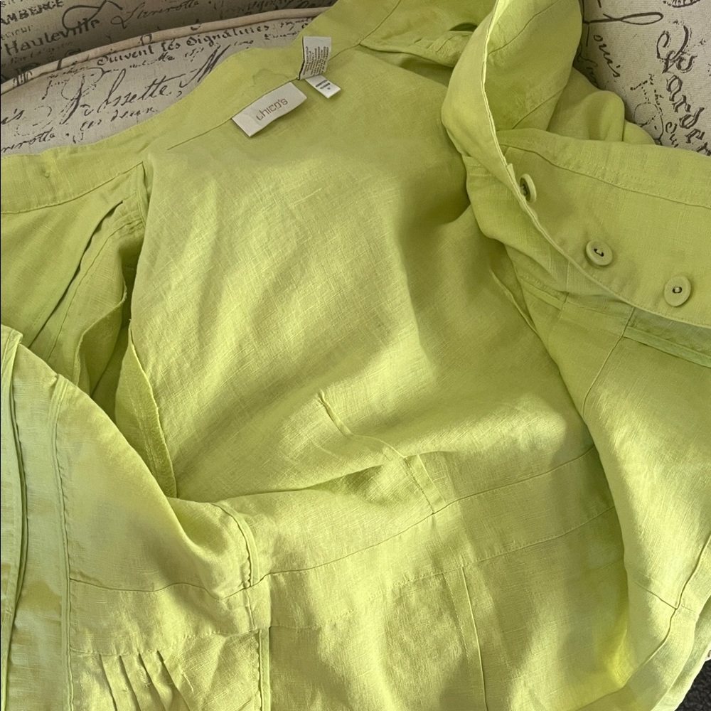 NWOT Lime Green Button-Up Jacket - Picture 10 of 10